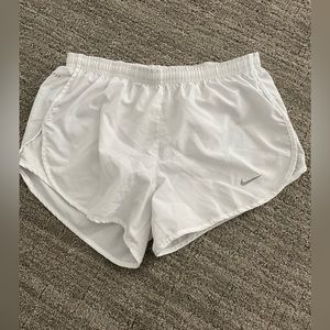 Nike Dry fit shorts in white